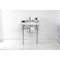 Kingston Brass 30 Carrara Marble Console Sink with Stainless Steel Legs, Marble WhitePolished Chrome LMS30MOQ1 - alternate 6
